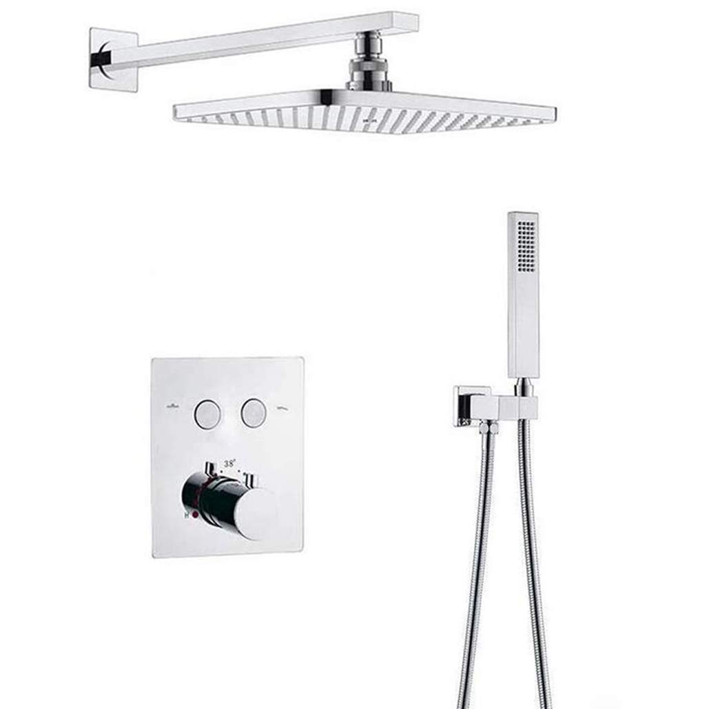 Pommeau de douche mural rectangulaire en laiton pour transformer votre réveil en douceur
