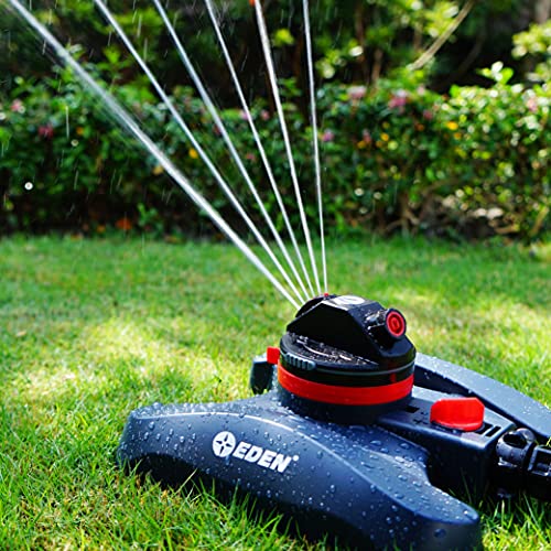Eden 94134 2-Pattern Turbo Gear Drive Sprinkler for Yard w/Quick Connect Starter Kit Flow Control with Removable Filter, 360 Degree Coverage by Eden - Used condition - Image 7
