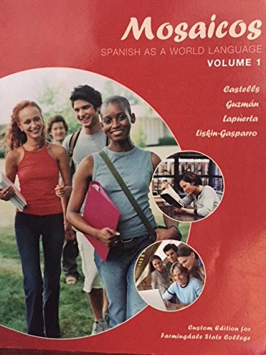 mosaicos spanish as a world language vol 1 farmingdale state college book1