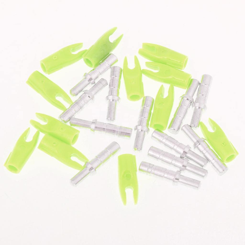 MagiDeal Cocche di Precisione per Tiro con L'Arco in Plastica da 12 Pezzi per Albero a Freccia ID 4,2 Mm Universale
