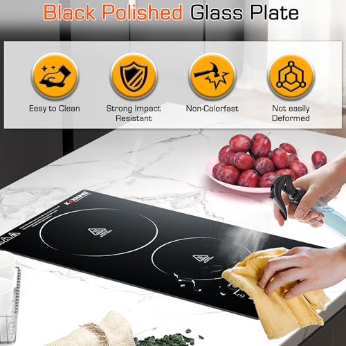 image for KOXKING 12 Inch Electric Cooktop 2 Burners, 220V-240V Ceramic Stove To