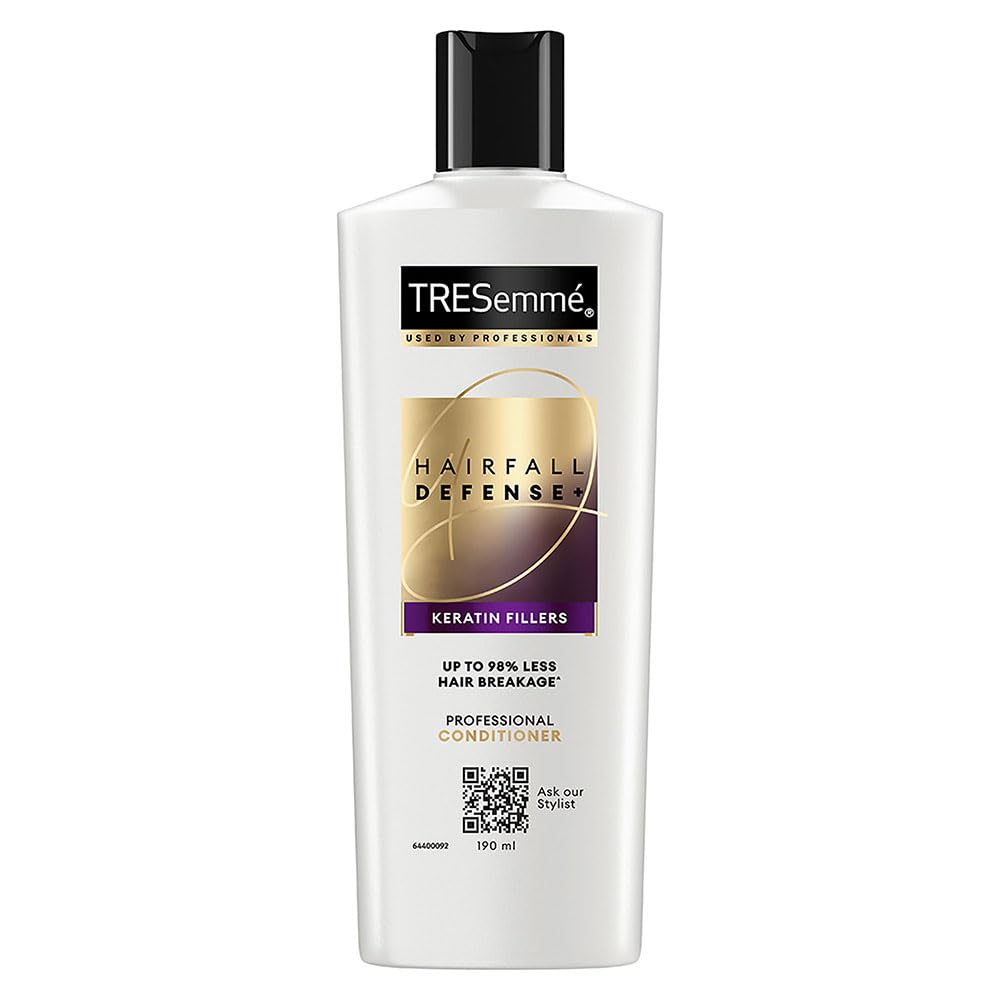 TRESemme Hairfall Defense+ Conditioner 190ml With Keratin Fillers | Longer and Stronger hair | Prevents Hair Fall due to B...