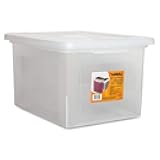 Lorell LLR68925 Letter/Legal Plastic File Box, 1 EA, clear