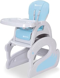 Brisk- 3 En 1 Baby High Chair Desk Convertible Mesa De Juego Asiento Convertidor De Conversión (Color : Swan Section (Blue))