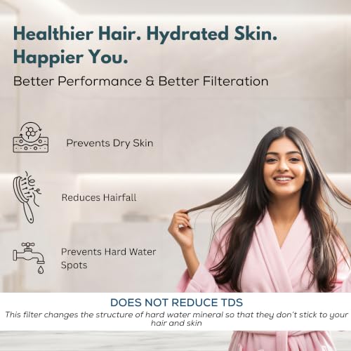 Image of Life Harbor 15-Stage Water Softener Cartridge for Tap & Shower Filter | Hard Water & Chlorine Removal | Provides Soft Water for Healthy Skin, Hair & Nails | Filter Life - 6 Months