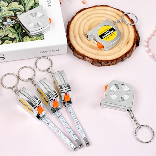 Mini cinta métrica llavero 3 pies acero 16 pcs miniatura 7