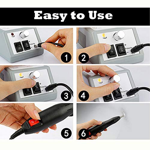 Elektrisch Nagelfeilen Nagelfräser Fräser Maniküre Pediküre Nagelfeile Fußpflegegerät Set mit geringem Rauschen und… – Bild 6