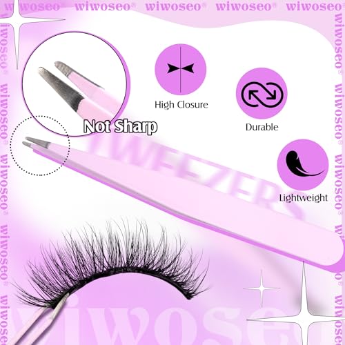 wiwoseo Self Adhesive Eyelashes No Glue Needed False Lashes Natural Look Lash Extensions Reuseable Self Adhesive Lashes Waterproof Wispy Fluffy Lashes with Tweezer 3 Pairs Pack - Image 5