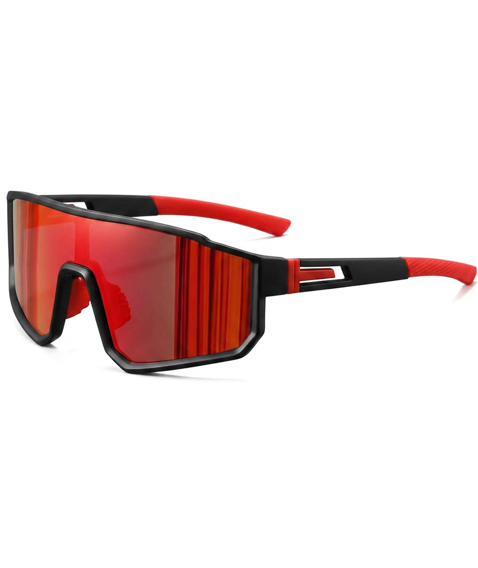 NHCDFA Riding Glasses for Men, Polarized Sunglasses for Running and Cycling, Outdoor Sports Glasses with Red Lens and Black Frame, Suitable for Hiking and Driving Activities-picture-31