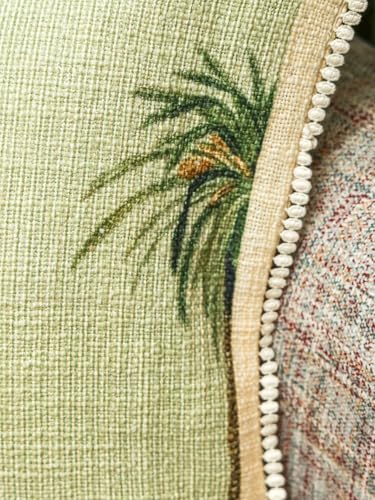 Image of Palm Stories Cushion Cover Set Decorative Pillow Cover & Throws for Living Room & Bedroom, Cushion Cover & Throws (Half Palm)