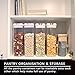 NUMYTON Airtight Food Storage Containers - 4Pcs - Pantry Organization and Storage- BPA-Free - Cereal Containers Storage Set - for Cereal, Corn Flakes, Pasta, Spaghetti, Sugar & Flour