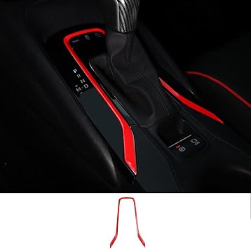 BOYUER for Toyota Corolla 2020-2026,2019-2025 Corolla Hatchback Corolla Cross ABS Center Console Gear Shift Panel Frame Cup Holder Cover Interior Decoration Red Trim Accessories