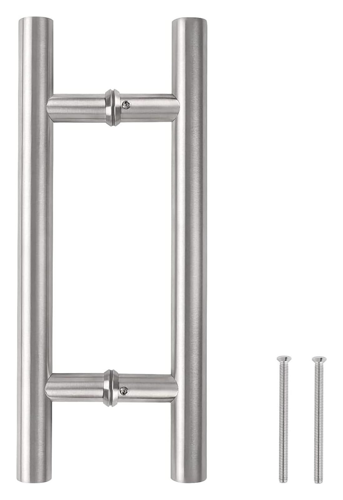 CWCQGH Push Pull Door Handle, Sliding Barn Door Handle, 11.8 Inch Brushed Stainless Steel Push Pull Door Handles Interior or Exterior Contemporary Sliding Door Handle,80cmx60cm
