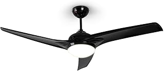 Klarstein Figo - Ventilador de techo con iluminación, color titanio y blanco