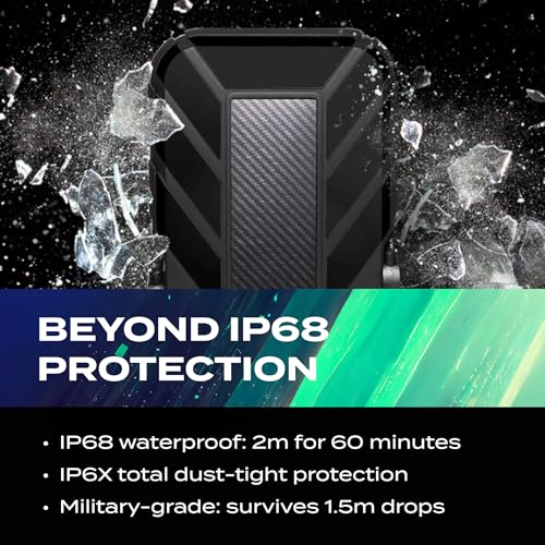 ADATA HD710 Pro IP68 Impermeable Disco Duro Externo 1000 GB Amarillo, Movil Resistente Agua Golpes a Polvo, 2,5 Pulgadas con USB 3.2 Gen 1 de Alta Velocidad (AHD710P-1TU31-CYL) - imagen 7