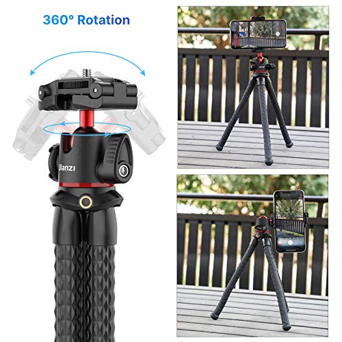 Image of ULANZI MT-33 Camera Tripod,Flexible Mini Tripod with 1 /4 inch Screw for Magic Arm,Octopus Tripod 6.6 inch /27cm Compatible with iPhone 12 Samsung Canon Nikon Sony Cameras,Multicolor