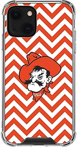 Skinit Clear Phone Case Compatible with iPhone 13 - Officially Licensed Oklahoma State University OSU Cowboys Orange Design