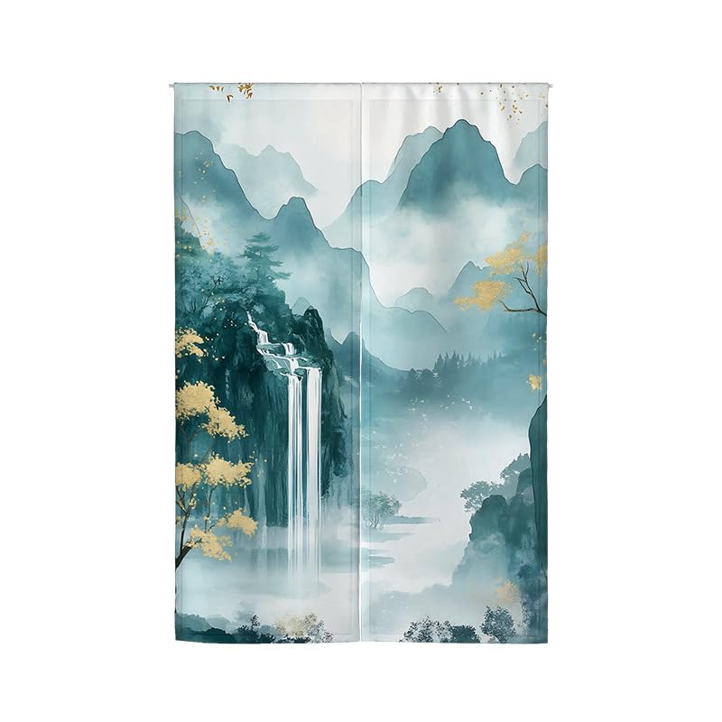 Japanische Deko Zimmer Raumtrenner Vorhang Dicker Stoff Gardine KüChe Leinen Optik KüChen VorhäNge Trennwand Balkon TüRvorhang 10675 90x200cm