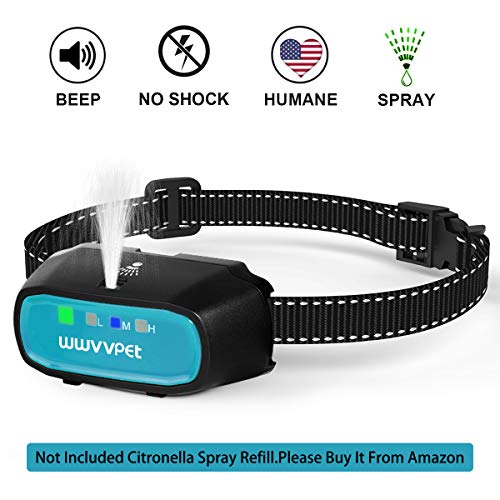 WWVVPET Spray Dog Training Collar,Citronella Dog Bark Collar (Not Included Citronella Spray),No Electric