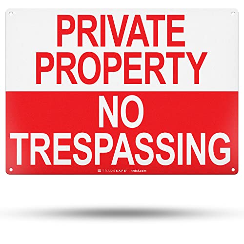 Panneau de sécurité TRADESAFE réfléchissant contre les intrusions sur terrain privé