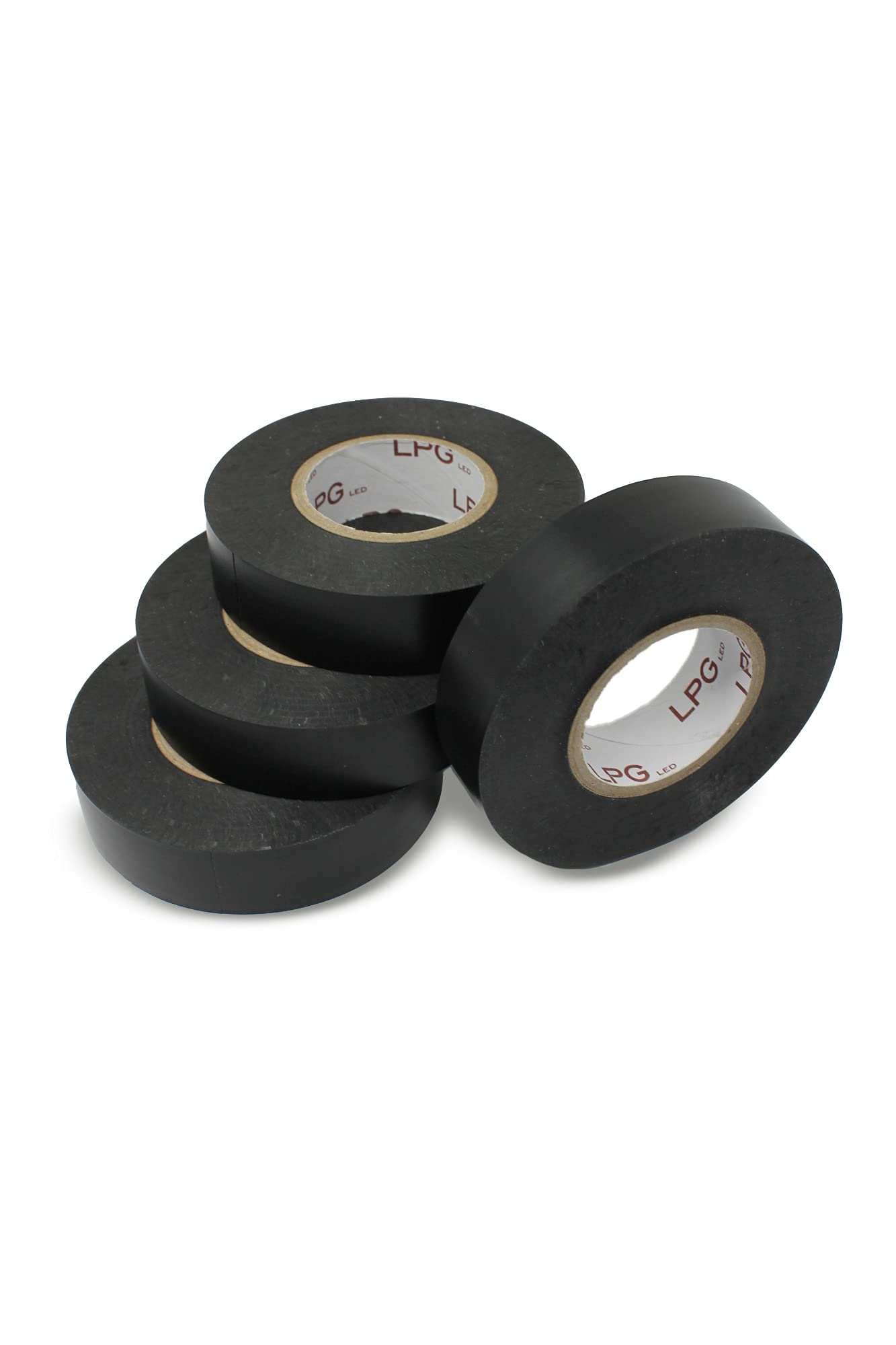 Nastro isolante 4 rotoli da 25 m cada uno - spessore 0.15 mm ignifugo ed impermeabile e ultraresistente (Nero)