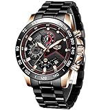 Watch for Men LIGE Business Men Watch Luxury Brand Stainless Steel Wrist Watch Chronograph Military Analog Quartz Watches
