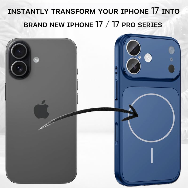 Image of SHINESTAR Converter Case for iPhone 17 | Premium Protective Mag-Safe Cover | iPhone 17 Pro / 17 Pro Max Series Style Design | in-Built Camera Guard | Wireless Charging Compatible - Blue