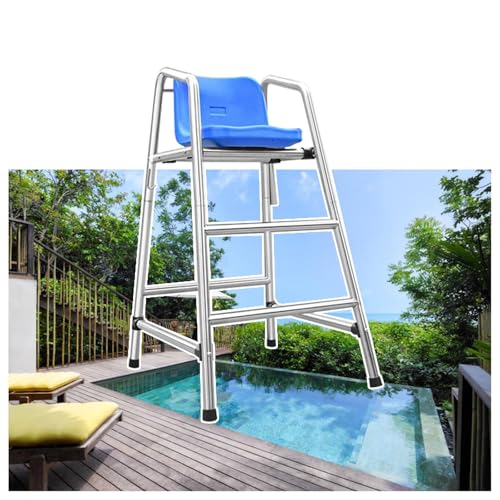 Escalera para salvavidas con sombra y silla alta de acero inox miniatura 1