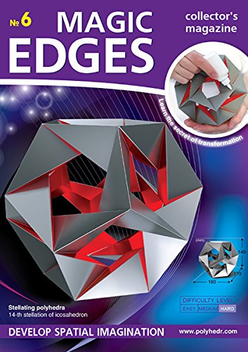 Polyhedra Magic Edges #6 / Geometric Solid - Fourteenth Stellation of Icosahedron. DIY Model Star. 3D Paper Model Kit. - Image 2