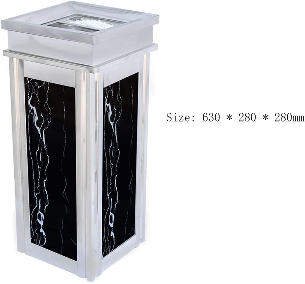 Waste Bins,Outdoor Ashtray Indoor and Outdoor Trash Cans Outdoor/Indoorgregate Panel Trash Can with Ash Urn, Decofluted Panels, Stainless Steel Ashtray, Weather Resistant/a/UPR Oni