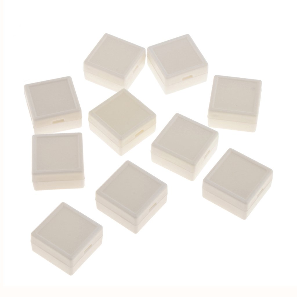 MENT 10 Pieces Pl tic 3x3cm Square Ring Storage Box C e Retailer Shop Simple Jewelry Display