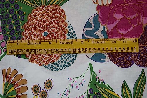 Image of Indian Hand-Block Printed Jaipuri Fruit Print Floral Ethnic Sanganer Kurti Print Cotton Fabric (20 Yards, White Fruit)