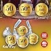 Gold Foil 50th Anniversary Kisses Stickers, (Set of 216) Chocolate Drops Labels Stickers for 50th Wedding Anniversary, Party Favors Decor for Kisses. Made in USA