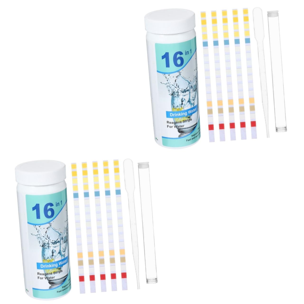 Zerodeko 2 Sätze Wasserqualitätsteststreifen Trinken Testen Aquarium Wassertestkits Für Trinkwasser Trinkwasserprüfungskits Haushaltswassertestkits Das Haustier 100 Stück * 2