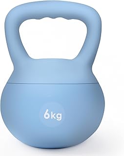 sogesfurniture Fitness Pesa Rusa, Mancuerna Kettlebell, con mango ergonómico, PVC impermeable, antirruido, resistente al desgaste