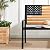 Best Choice Products Outdoor Bench 2-Person Steel Indoor/Outdoor Bench for Garden, Patio, Porch, Entryway w/American Flag, 790lb Capacity – Black/Wood