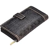 Unter dem Druckknopfverschluss: 13 Kreditkartenfächer | 1 x Netzfach | 3 x Einschubfächer | 2 x große Fächer für Kassenbelege uvm /// Unter dem umlaufenden Reißverschlussfach: 2 x Scheinfächer | 1 x großes Kleingeldfach