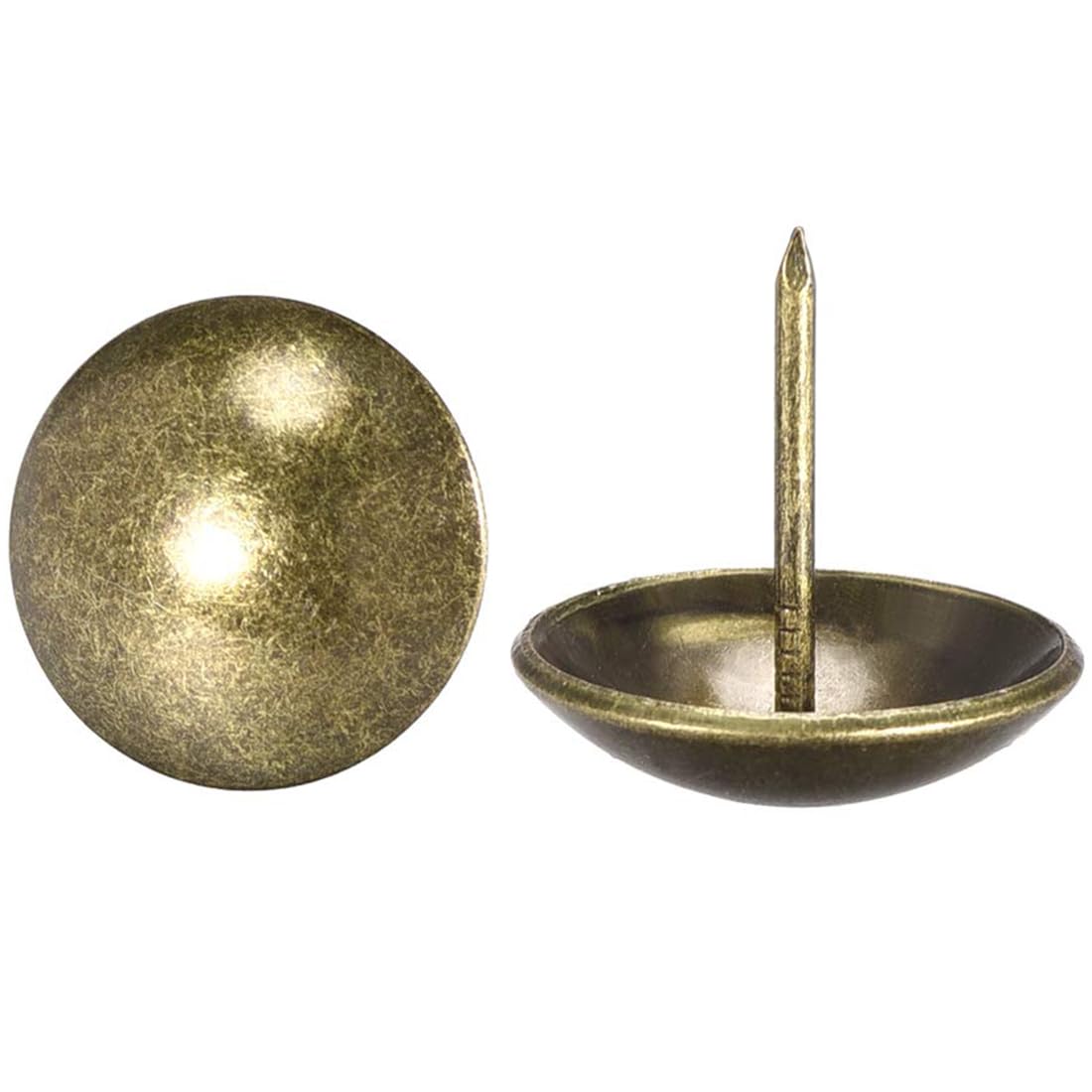 TA-VIGOR Upholstery Tacks Bronze 25mm Dia 25mm Antique Decorative Thumb Tacks for Furniture, Carpet Nails, Upholstery Pins for Wood Bed, Cork Board and DIY Projects, 30Pcs