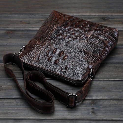Bolso cruzado retro de cuero para hombre con diseño casual y elegante 6