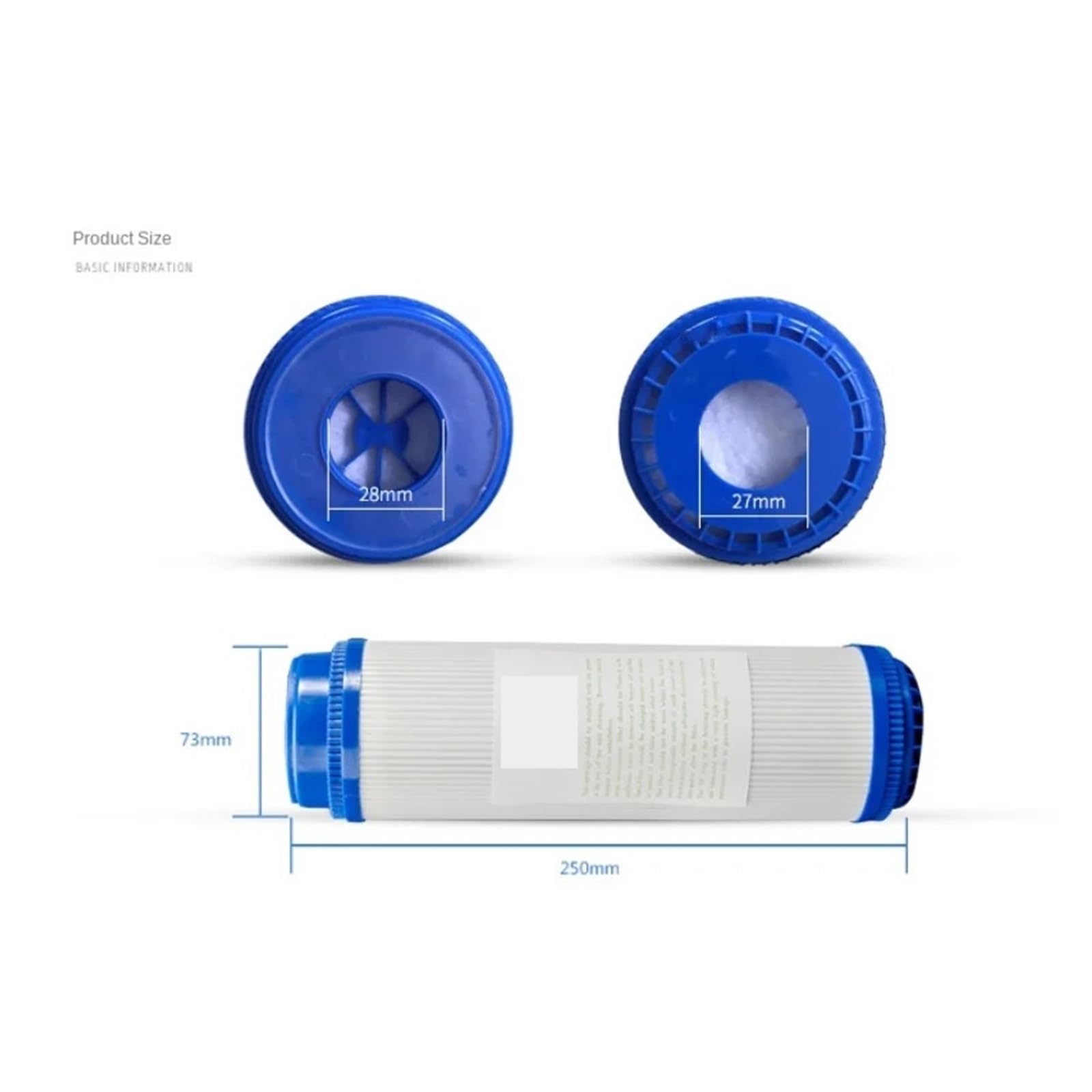 Piezas granulares del purificador del agua del filtro del carbono de la cáscara de coco de 10 pulgadas UDF | Accesorios Filtro de máquina de agua pura(2pcs)