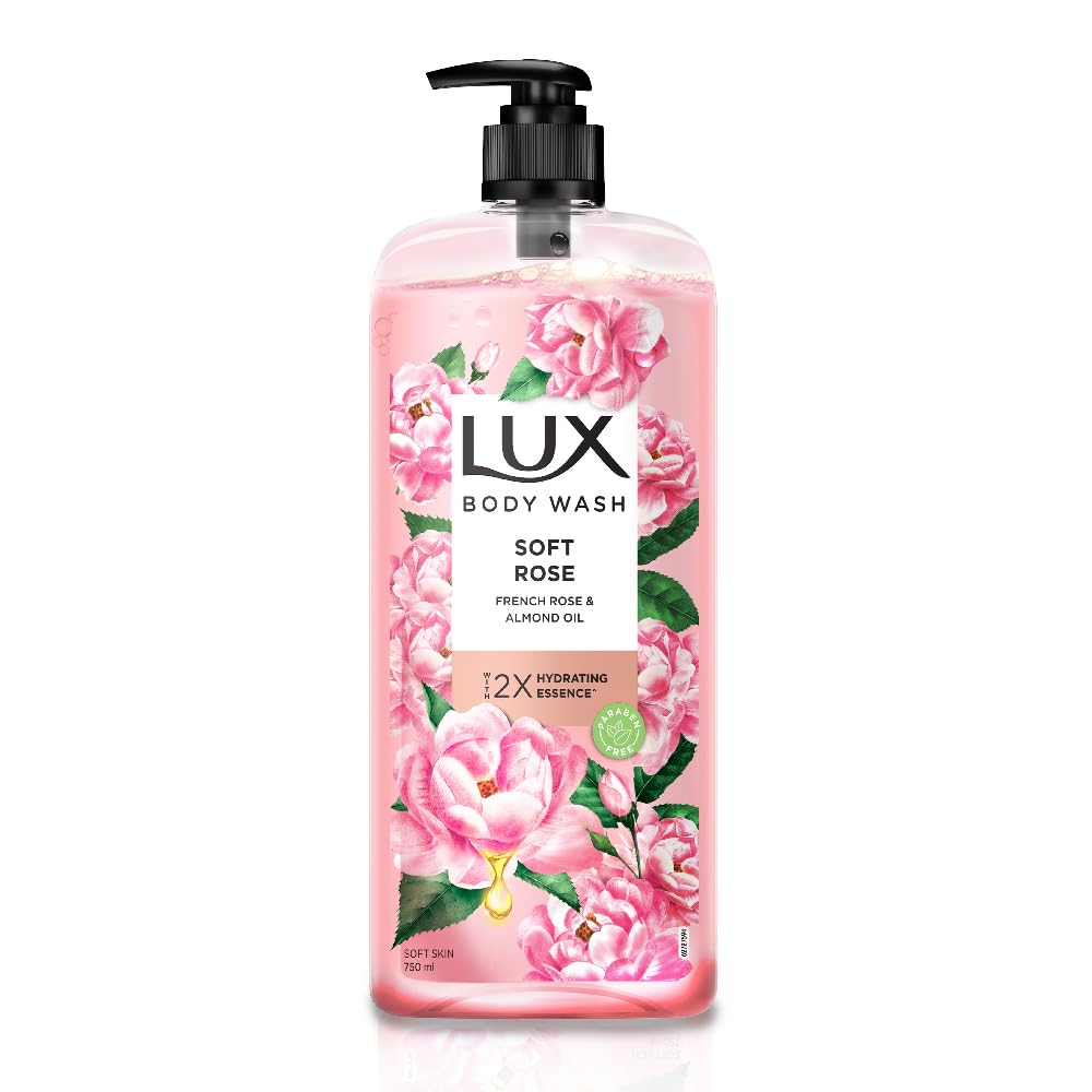 Lux Body Wash Soft Skin French Rose & Almond Oil SuperSaver XL Pump Bo