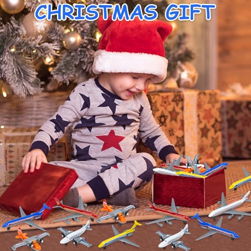 YongnKids 18 Pack Diecast Airplane Toys for Toddlers, Aircraft Plane Toy for Boy Girls 3 4 5 6 7 Years Old,Metal Aeroplane Toys Set Models Plane Best Gift for Kids Birthday Party Favours Toys - Thumbnail 5