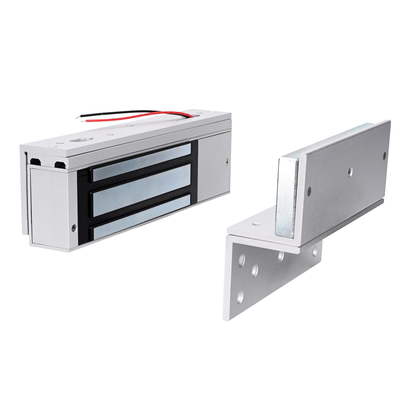 Mag Lock 500KG / 1200LB di Holdings Force elettromagnetico commerciale serratura 12 V, indicatore LED quando chiuso opzioni NO/NC, per sistema di controllo accessi con staffe L & Z