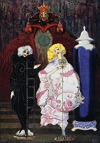 Affiche d'art Harry Clarke La bergère et le ramoneur - Poster décoration premium 60x90