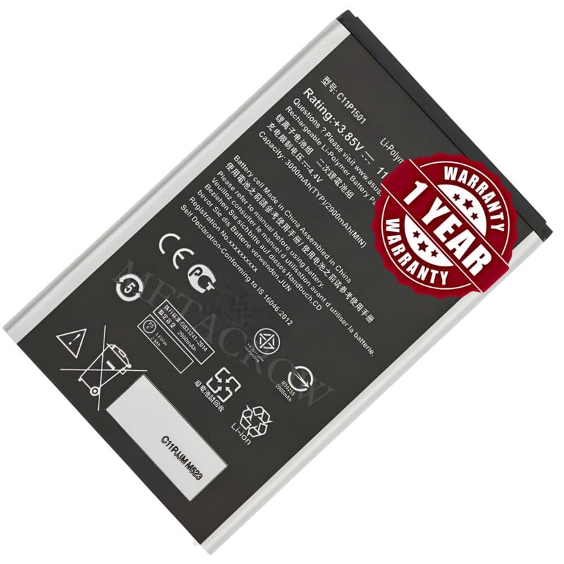 Image of Original C11P1501 Battery Compatible with Asus Zenfone 2 Laser ZE550KL - (3000mAh) - 1 Year Warranty BC46