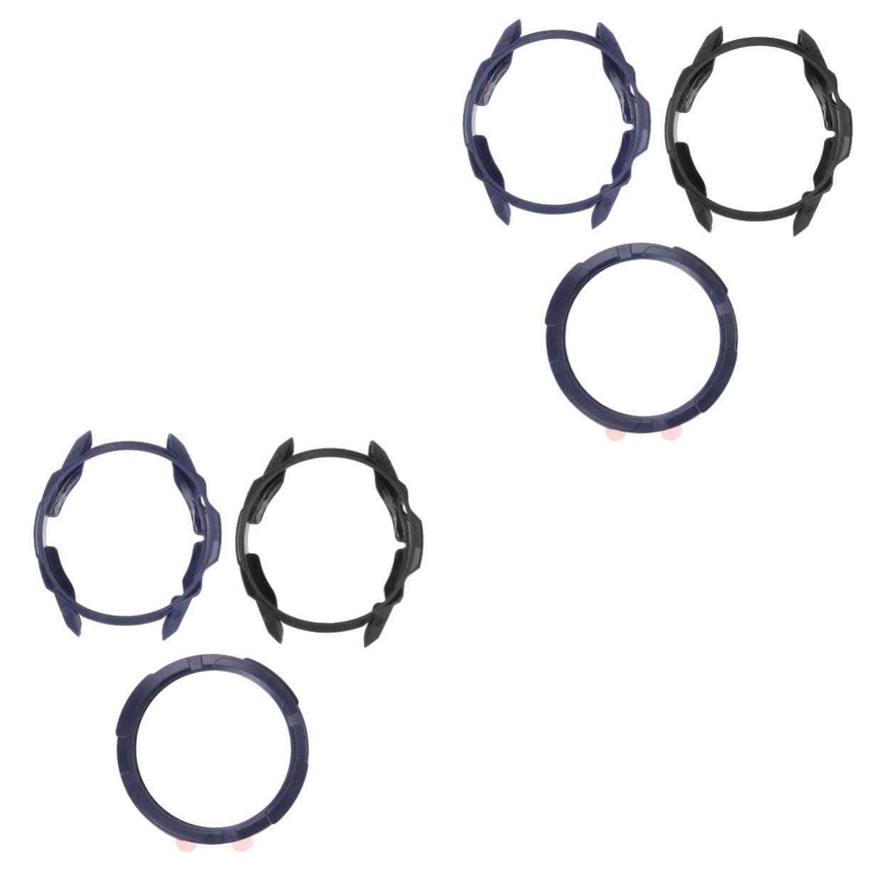 OSALADI 2 Sets Bezel Ring Rhinestone Watch Shell Protective Case Decked Accessories Anti-Scratch Case Watch Case Smart Watch Protection Cover Watch Smart Bumper Screen TPU Box