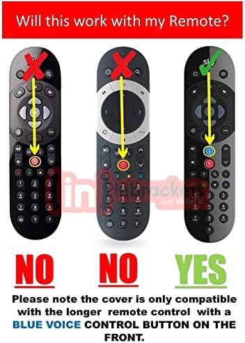 Sky Q Remote Control Cover Protective Case by Inbrackets  Shockproof Cover Case Skin for Latest Sky Q BLUE BUTTON VOICE CONTROL Remote Control EC202  Premium Honeycomb Texture (Black)
