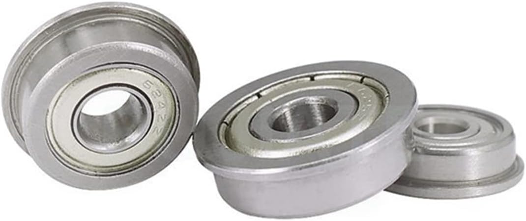 10pcs F682 F683 F684 F685 F686 F687 F688 F689 ZZ Flange Ball Bearing Thin Wall Metal Shielded Flanged(F686zz-6x13x5)