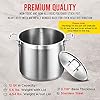 Stainless Steel Stockpot with Lid 12 Quart, Durable 18/8 Stainless Steel, Impact-Bonded Base for Even Heating, Riveted Handles, Oven & All Stove Compatible, Safe Up To 500°F (260°C) #5