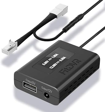 Dash Camera Power Adapter 10-Pin for Toyota and Lexus, Connects to Rearview Mirror, LED Display, Built-in USB Power Source, Easy Install, Plug and Play, 5V 12V Output,D3-035